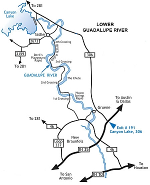 Click to enlarge Lower Guadalupe River map Click to enlarge Lower Guadalupe River map